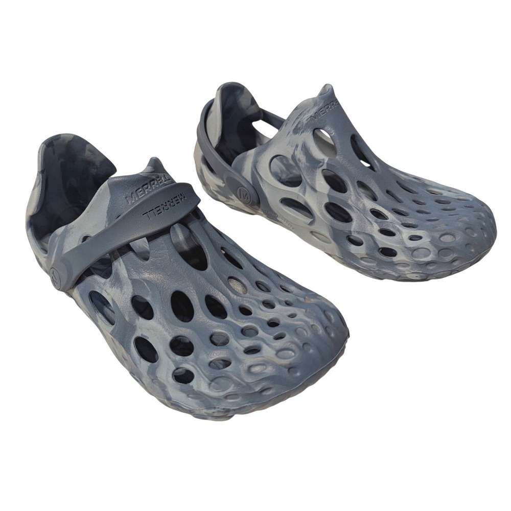 Merrell Hydro Moc Marbled Grey‎ Blue Water Shoe Slipper Clogs Mens 4.5 Womens 6